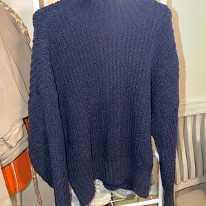 Offline by Aerie Fuzzy Blue Mockneck Sweater